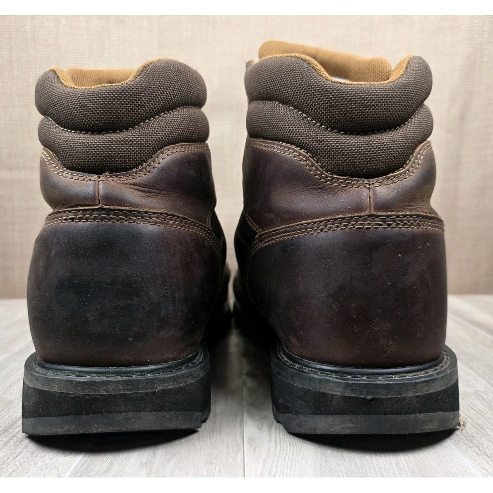 Carhartt Traditional Welt 6" Brown Leather Soft Toe Work Boots CMW6174 Mens 13W - Picture 7 of 10